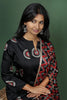 Black Modal Satin Ajrakh Anarkali With Dupatta