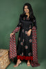 Black Modal Satin Ajrakh Anarkali With Dupatta