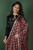 Black Modal Satin Ajrakh Anarkali With Dupatta