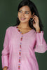 Pink Organic Cotton Straight Cut Kurta