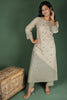Cream & Green Cotton Printed Kurta with Striped Pant (Co-Ords)