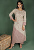 Cream Cotton Printed Kurta with Striped Pant (Co-Ords)