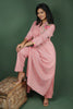 Pink Cotton Embroidered Collar (Co-ord Set)