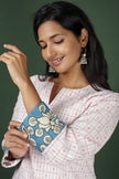 White Chanderi Checks Co-ord Set