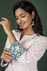 White Chanderi Checks Co-ord Set