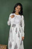White Umbrella Cut Dress