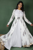 White Umbrella Cut Dress