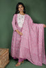Pink Block Printed Cotton Kurtha Set with Cotton Block Print Dupatta