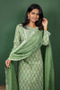 Green Block Printed Cotton Salwar Suit