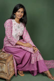 Pink Block Printed Cotton Kurtha Set with Cotton Block Print Dupatta
