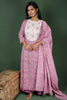 Pink Block Printed Cotton Kurtha Set with Cotton Block Print Dupatta