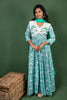 Cotton Dress with Yolk Bead Embroidery with Chiffon Dupatta