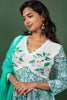 Cotton Dress with Yolk Bead Embroidery with Chiffon Dupatta