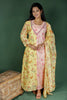 Yellow & Pink Chanderi Kurta with Dupatta