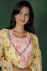 Yellow & Pink Chanderi Kurta with Dupatta