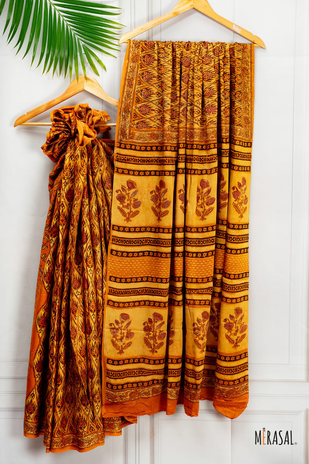 Heritage Mustard Kalamkari Cotton Saree