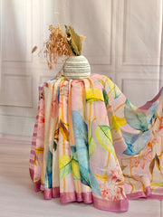 Pastel Bloom Cotton Saree